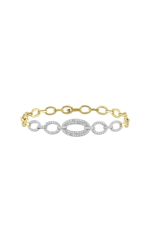 Albert's 14k White and Yellow Gold .75ctw Diamond Link Bracelet BC11024-4YSC