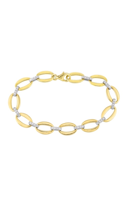Albert's 14k Yellow Gold .50ctw Diamond Link Bracelet BC10504-4YC