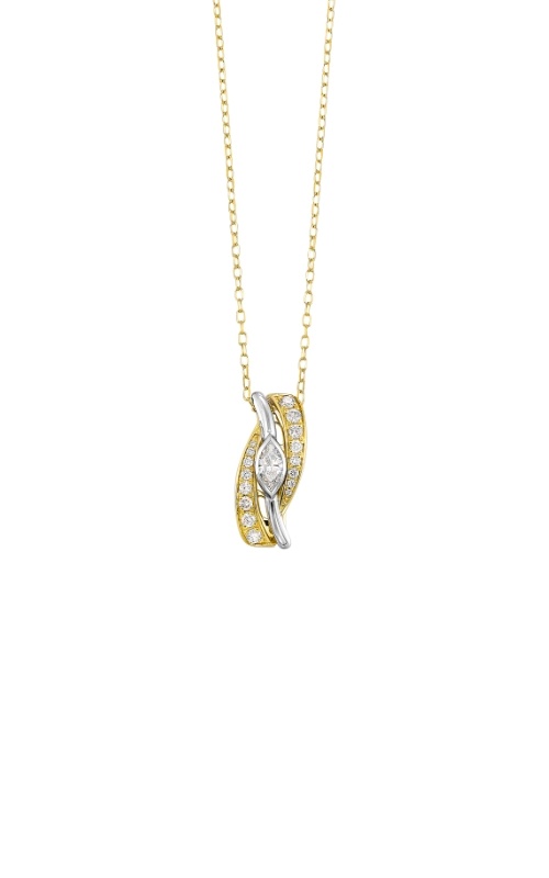 Albert's White and Yellow Gold .50ctw Diamond Necklace PD11355-4YWC