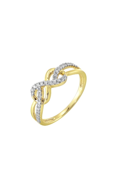 Albert's 10k Yellow Gold .16ctw Diamond Infinity Ring RG16002-1YSC