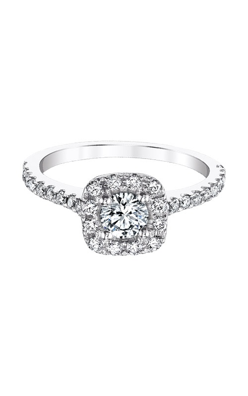 Love Story 14k White Gold .84ctw Halo Diamond Engagement Ring AJ-R10682LJ
