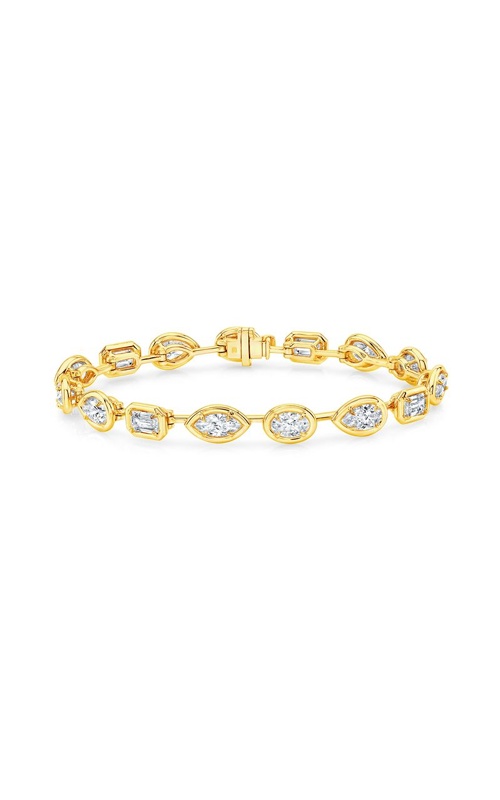 Rahaminov Diamonds 18k Yellow Gold 5.25ctw Mix Shape Diamond Bezel Bracelet BR-2844