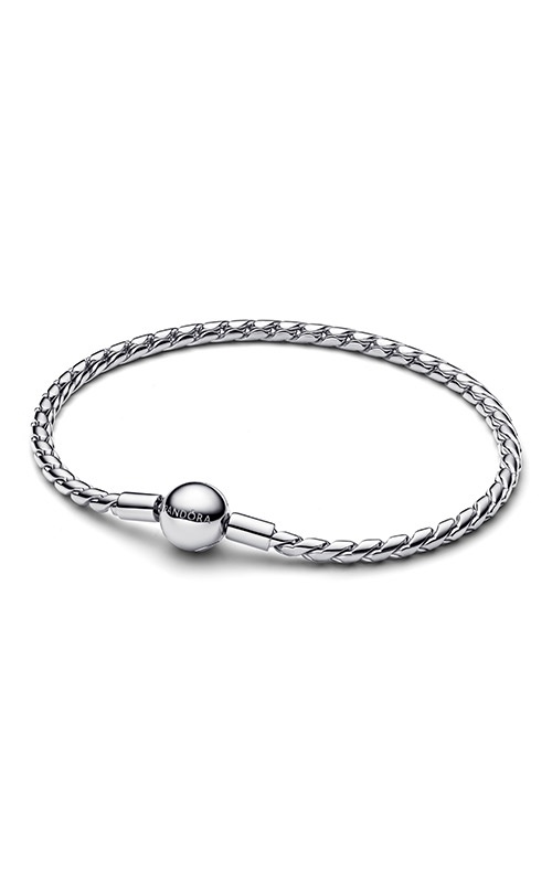 Pandora Heart Clasp Faceted Snake Chain Bracelet 564236C00-16