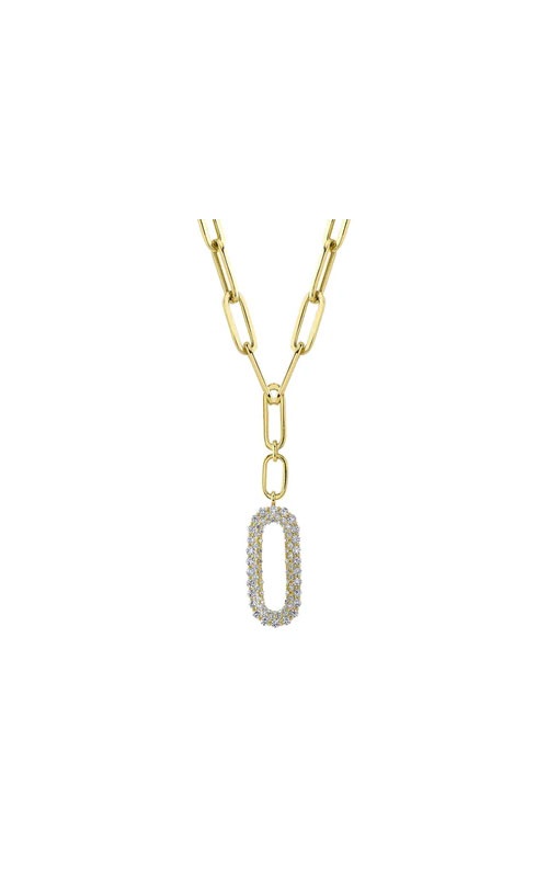 Shy Creation 14 Karat Yellow Gold .92CTW Diamond ''Y'' Paper Clip Necklace SC22007995