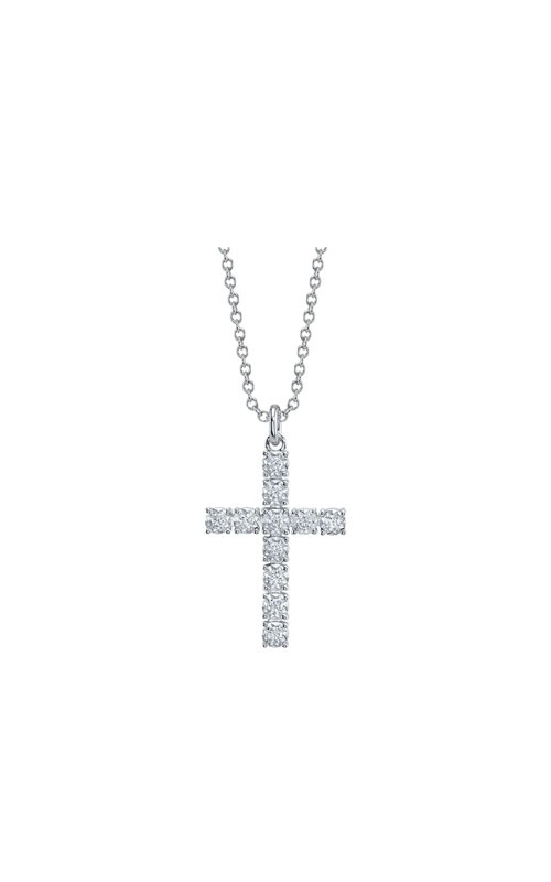 Shy Creation 14KW 18'' 0.16Ctw Diamond Cross Pendant SC55029256