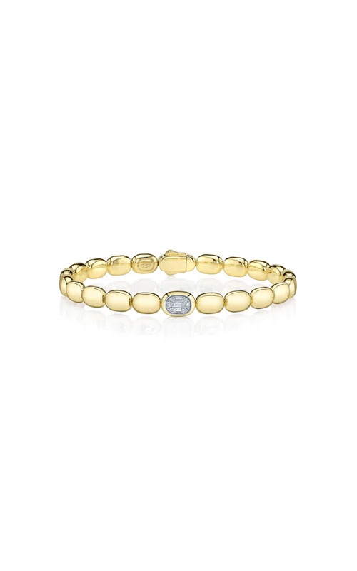 Shy Creation 14K Yellow Gold .10Ctw Diamond Bangle Bracelet B22001553V4ZS