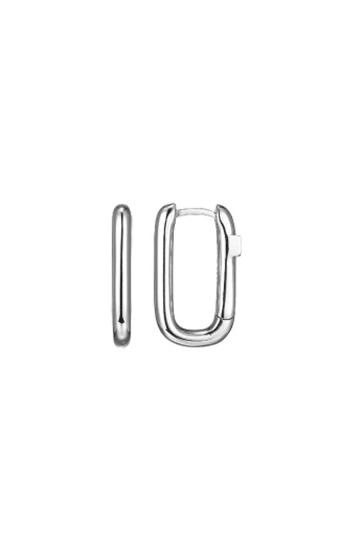 Elle Jewelry Sterling Silver 19mm X 10mm Rectangular Hoops E10334H