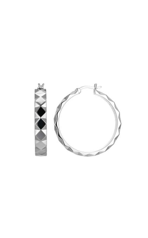 Elle Jewelry Sterling Silver 30mm Hoop Earrings LE0032