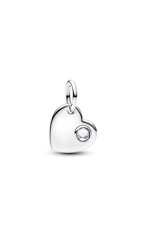 Pandora Engravable Heart Aqua Blue Stone Dangle Charm 794295C03