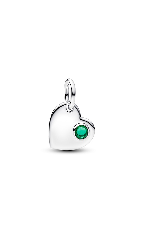 Pandora September Engravable Heart Blue Stone Dangle Charm 794295C09