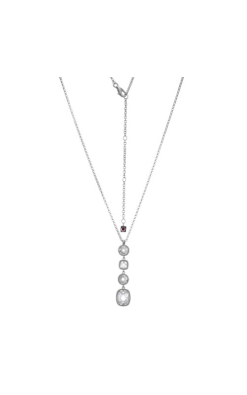 Elle Jewelry Sterling Silver ''ESSENCE'' CZ Cushion Drop Necklace LN0136