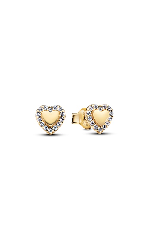 Pandora Heart Halo Stud Earrings 264363C01