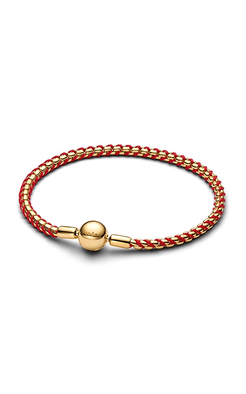 Pandora Red Cord Snake Chain Bracelet 563816C01-17