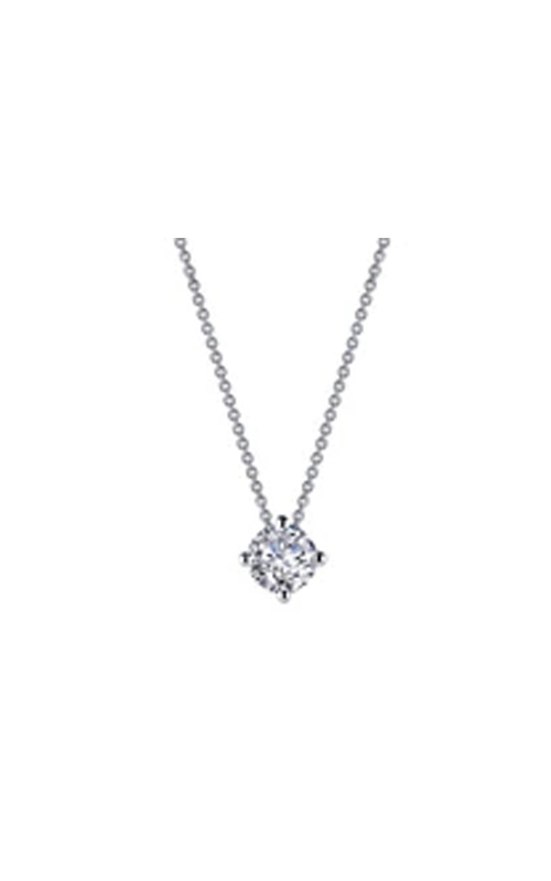 Lafonn Sterling Silver 20'' 1.00CT 6.5MM CZ Round Solitaire Pendant Necklace N0154CLP20