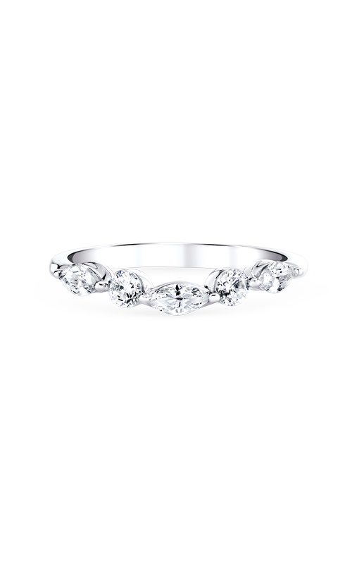 Albert's 14k White Gold 5 Stone Lab Grown Diamond Wedding Band EVRE-2410-CA-BAND