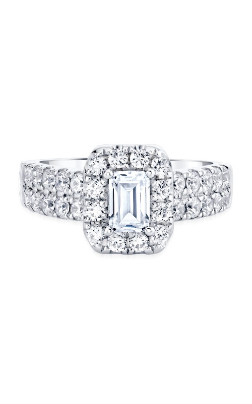 Love Story 14k White Gold 2ctw Diamond Cushion Halo Engagement Ring IR200EM39LJ46W