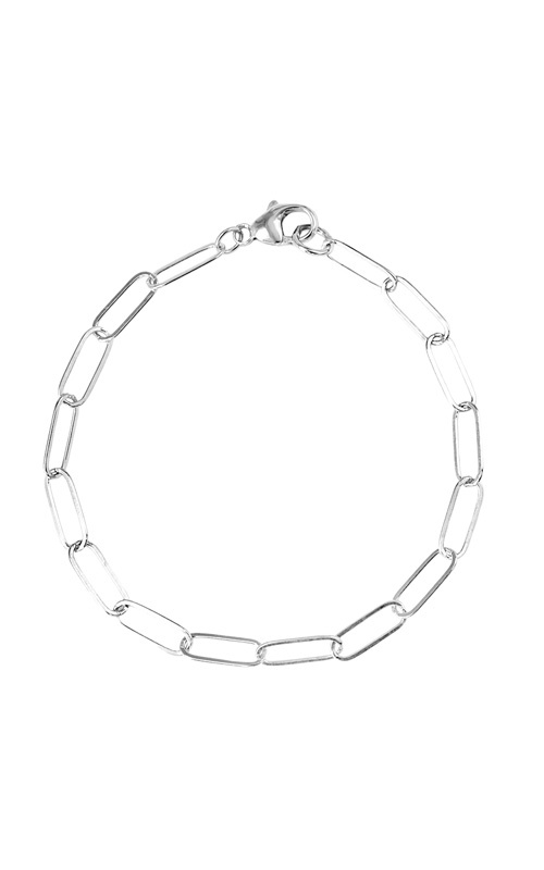 Rembrandt Charms Sterling Silver 7'' Paperclip Bracelet 20-0300