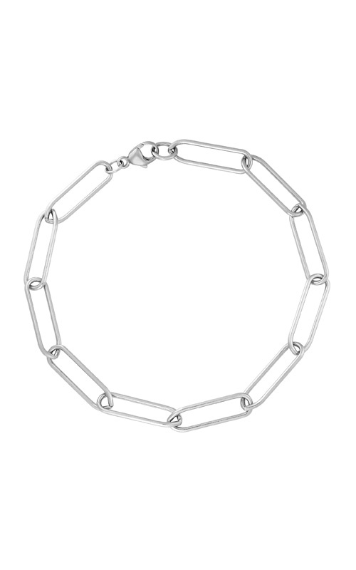 Rembrandt Charms Sterling Silver 7'' Large Paperclip Bracelet 20-0303