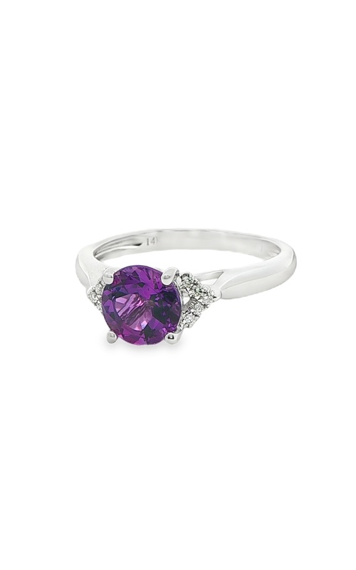 Albert's 14k White Gold 1.27ct Amethyst and .05 Round Diamond Ring R2422844