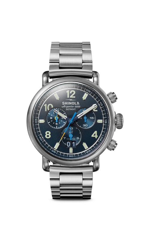 Shinola Runwell Chronograph West Wind Watch Gift Set with Additional Strap S0120307781