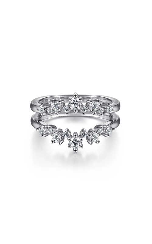 Gabriel 14k White Gold .52ctw G-H SI2 Diamond Wedding Band AN15306S-W44JJ