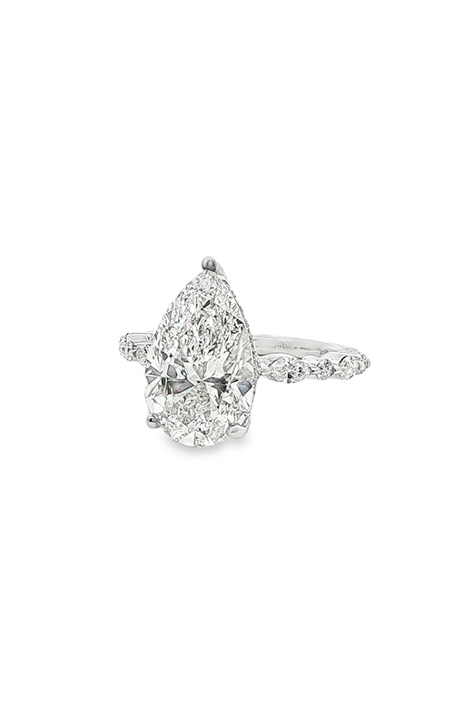 Albert's 18k 4.54ct Pear Shaped G SI1 and .46ctw Melle Engagement Ring AJ-R21254/LD24066082