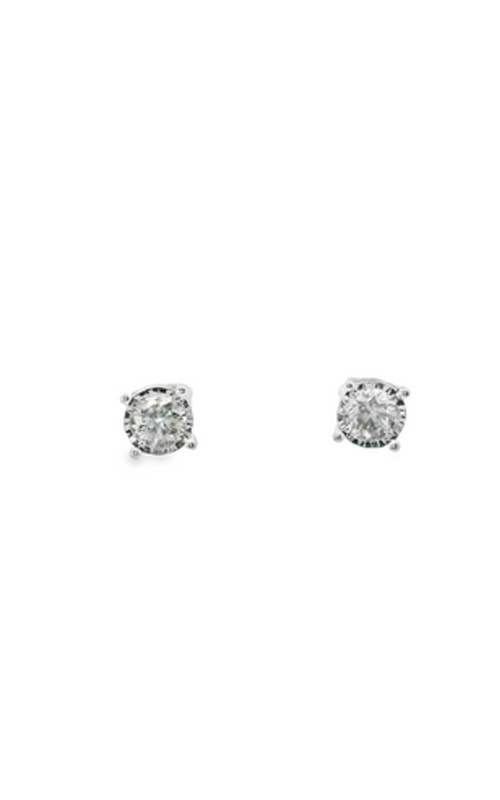 Albert's 14k White Gold 0.54ctw Round Diamond Stud Earrings