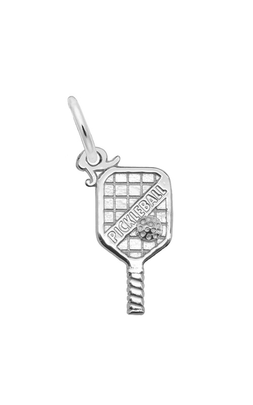 Rembrandt Charms Sterling Silver Pickleball 3D Small Charm 1028