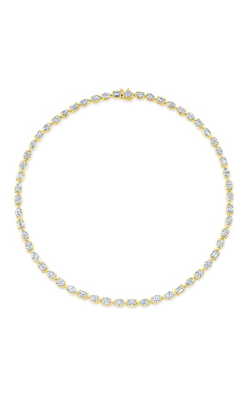 Rahaminov 18K Yellow Gold 18.96CTW F-G VS-SI Mix Diamond Necklace NK-8930