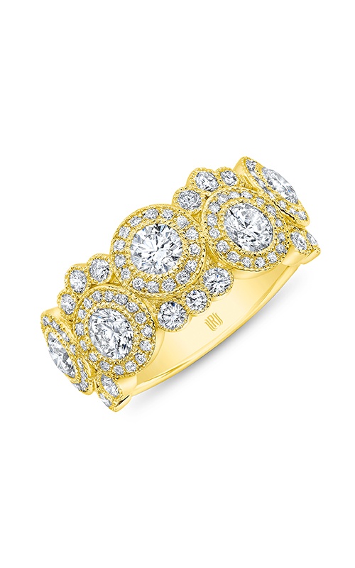 Rahaminov 18K Yellow Gold 1.56CTW Round F-G SI Diamonds .74CTW Round F-G VS-SI Diamond Band EB-2691