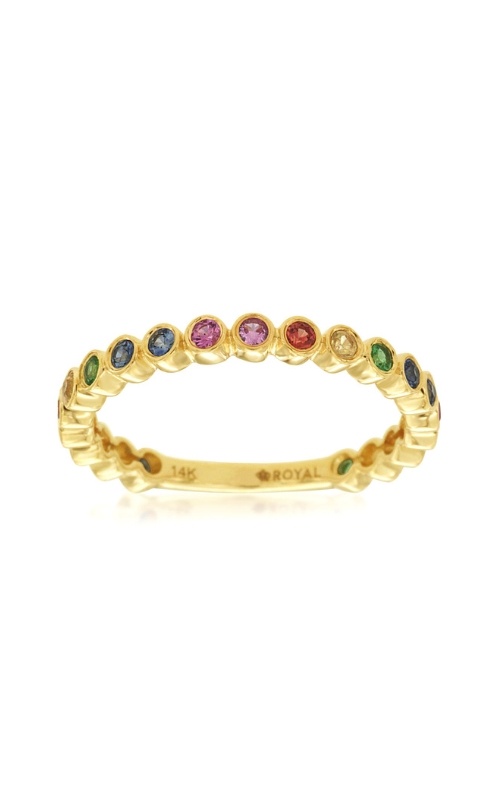 Albert's 14k Yellow Gold .50ctw Mixed Sapphire Band C9220M
