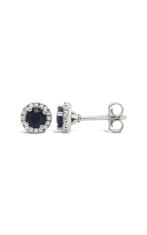 Albert's 14k White Gold .60ctw Blue Sapphire and .15ctw Diamond Earrings E6668-SP-14W-AL