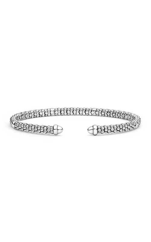 LAGOS Sterling Silver Caviar 3mm Beaded Mini Versa Torque 7'' Bracelet 05-81715-7