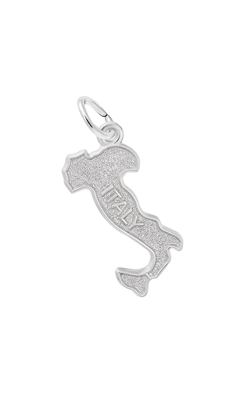 Rembrandt Charms Sterling Silver Italy Map Charm 7918-000