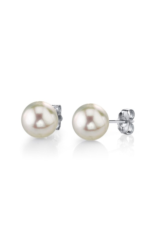 Albert's 14k White Gold 6.5-7mm Japanese Cultured Pearl Stud Earrings with Friction Back 7CPEW