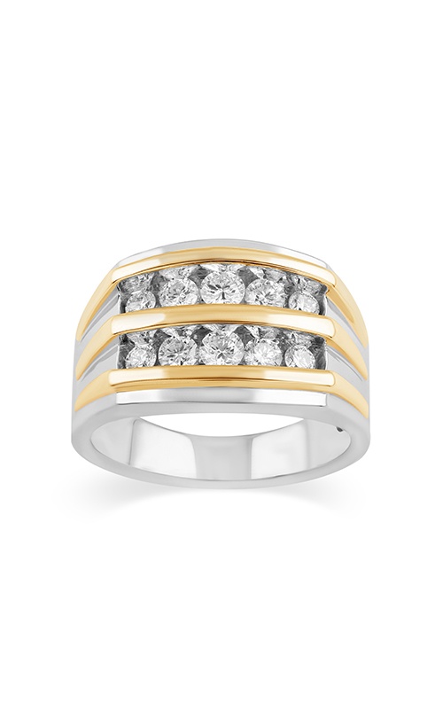 Centurion 14k Yellow and White Gold 1.00ctw Lab Grown Diamond Wedding Band RGMN0025-YWLG14-10