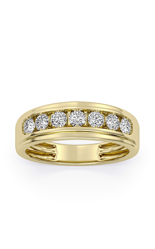 Albert's Yellow Gold .48ctw Round Diamond Men's Wedding Band RGMN0132-0.48Y-IJI2-10-10
