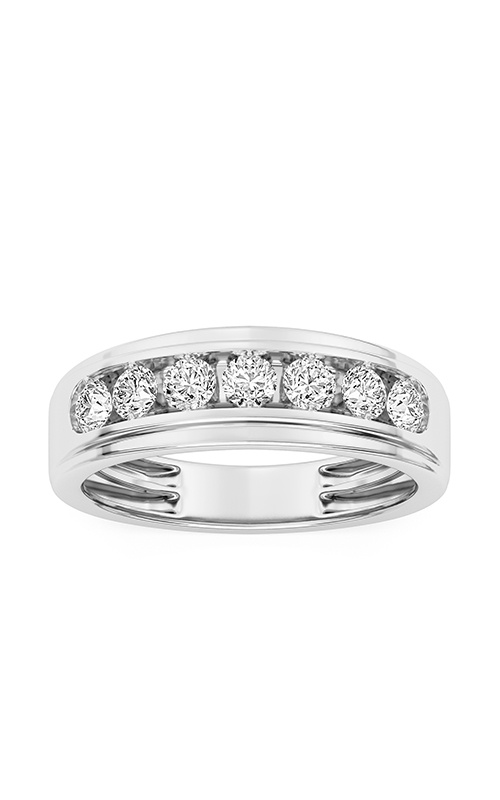 Albert's 10k White Gold .75ctw Round Diamond Men's Wedding Band RGMN0132-0.75W-IJI2-10-10