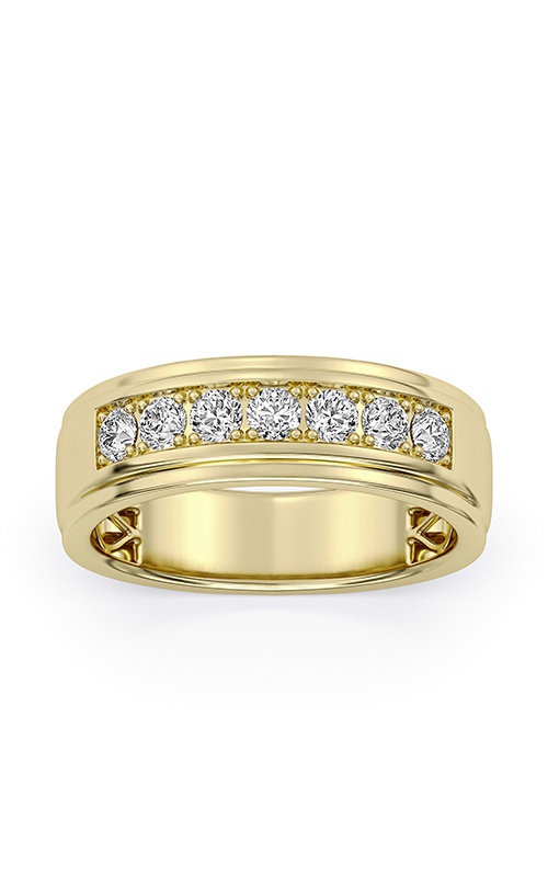 Albert's 14k Yellow Gold .78ctw Round Diamond Men's Wedding Band RGMN0157-.75-Y-4N-14-10