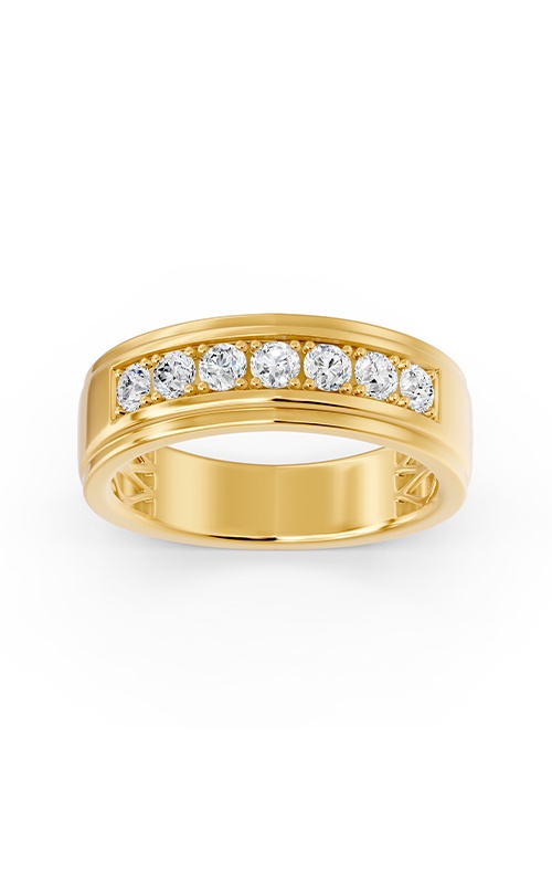 Albert's 14k Yellow Gold .31ctw Round Diamond Men's Wedding Band RGMN0157-0.32-Y-4N-14-10