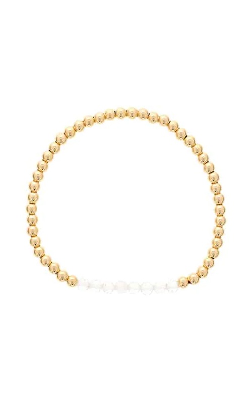 Dee Berkley 4mm Gold Filled Beads 4mm Faceted White Topaz Bar Bracelet DBJ-BRC-GFBAR/WT