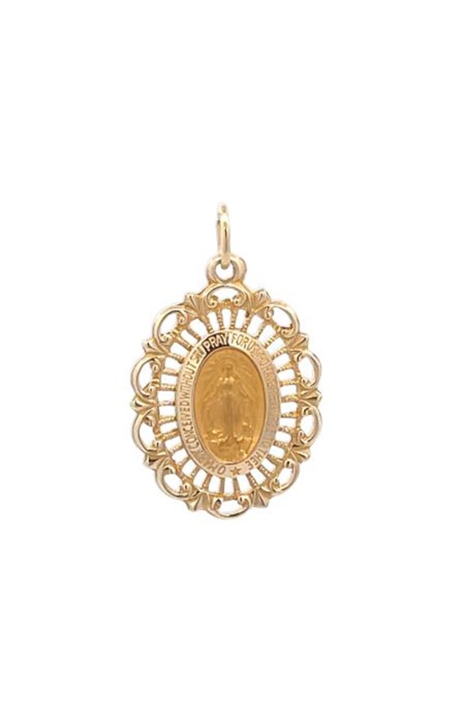 Albert's 14k Yellow Gold Oval 21 x 15.6mm Miraculous in Frame Solid Medal M36/21P