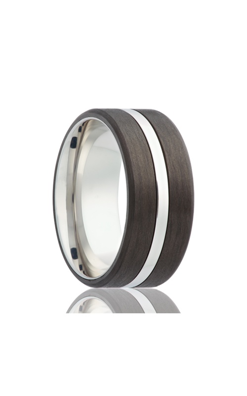 Heavy Stone Men's 8mm Cobalt and Carbon Fiber Wedding Band - Size 11.5 - 8C188:CF3-X2-11.5