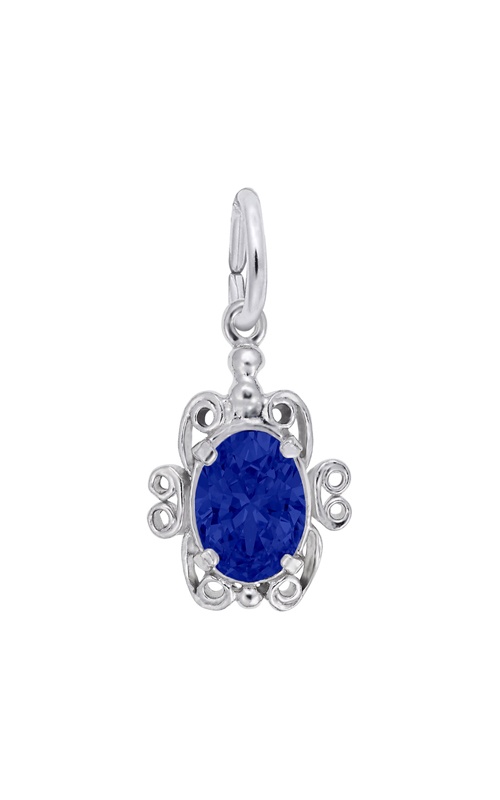 Rembrandt Charms Sterling Silver Filigree September Birthstone Charm 4764-009