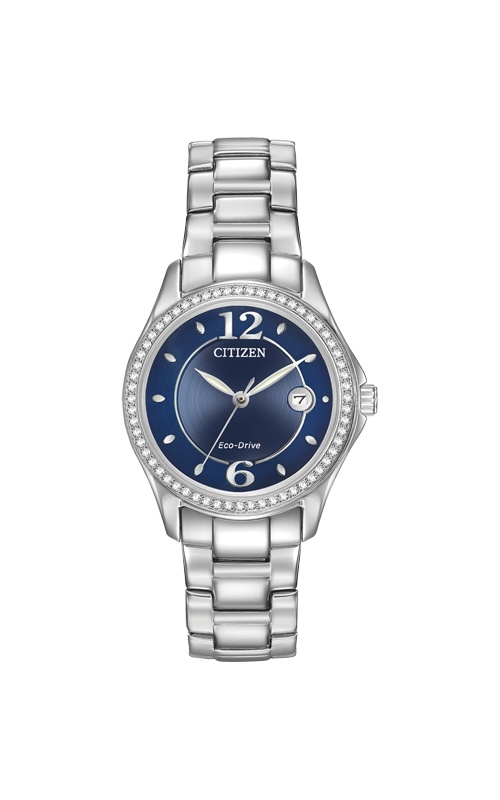 Citizen Ladies' Silhouette Crystal Blue Dial Watch FE1140-86L