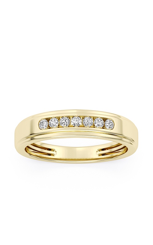 Albert's 10k Yellow Gold .15ctw Round Diamond Men's Wedding Band RGMN0132-0.15Y-IJI2-10-10