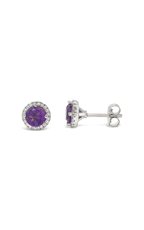 Albert's Sterling Silver .15ct Diamond and Amethyst Stud Earrings E6669-FEB-AM-WX