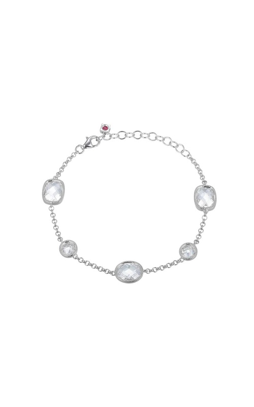 Elle Jewelry Sterling Silver Essence CZ Cushion Bracelet LB0134