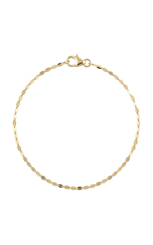 Albert's 14k Yellow Gold 7.5'' Flat Mirror Link Bracelet TVB030-7.5TDL