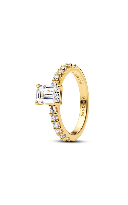 Pandora Rectangular Sparkling Halo Ring 164506C01-52